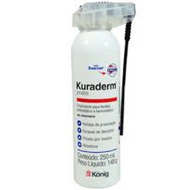 Cicatrizante Aerosol Kuraderm König para Cães e Gatos 250ML