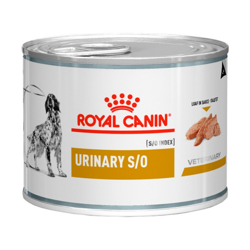 Ração Úmida Royal Canin Lata Veterinary Diet Urinary S/O para Cães com Cálculos Urinários 200G - UN