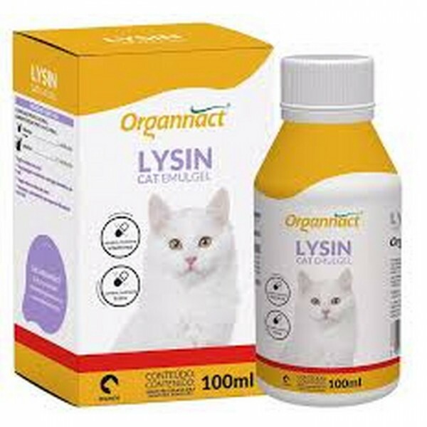 Suplemento Organnact Lysin Cat Emulgel para Gatos 100 ml