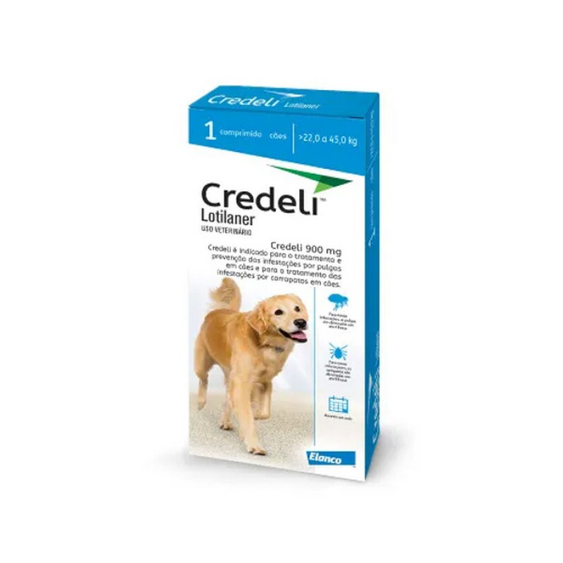 Antipulgas Credeli 900mg Cães 22 a 45kg  1 COMP