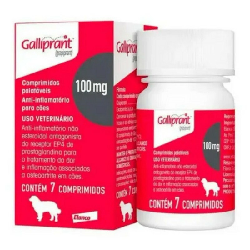 Galliprant 100mg Anti-inflamatório para Cachorro 7 comprimidos