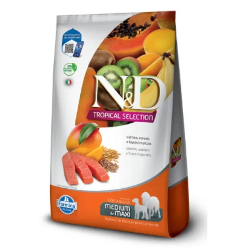 Ração N&D Tropical Selection Cães Adultos Medium e Maxi Salmão 2,5kg