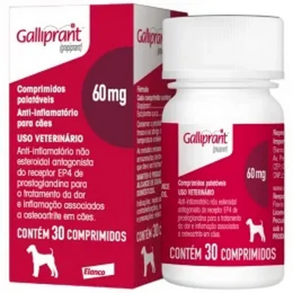 Anti-inflamatório para Cães Galliprant 60mg 30 COMP.