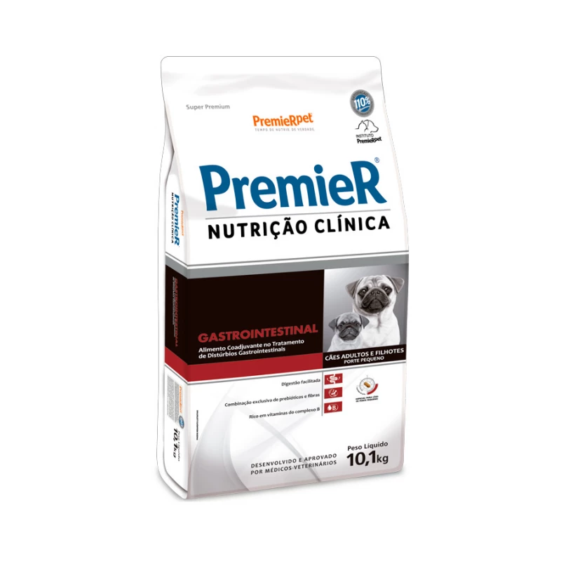 Ração Premier Nutrição Clínica Gastrointestinal para Cães Adultos Pequeno Porte 10,1KG