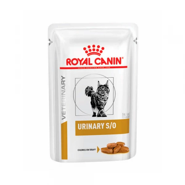 Ração Úmida Royal Canin Sachê Veterinary Diet Urinary S/O para Gatos com Cálculos Urinários - 85 g