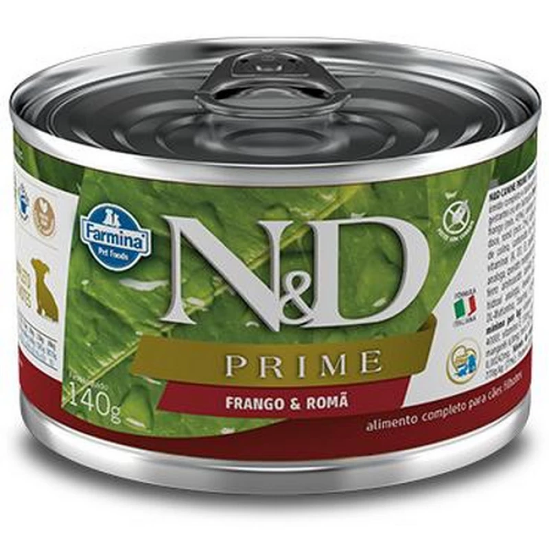 Ração Úmida N&D Prime Cães Filhotes Frango e Romã 140 g