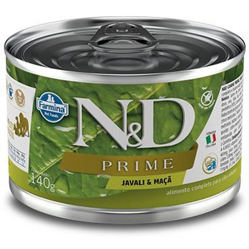 Ração Úmida N&D Prime Cães Javali e Maçã 140 g