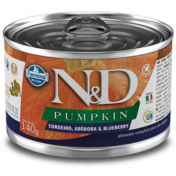 Ração Úmida N&D Pumpkin para Cães Adultos Sabor Cordeiro, Abóbora e Blueberry 140g